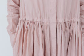 GARMENT DYE FRONT OPEN DRESS pink 4
