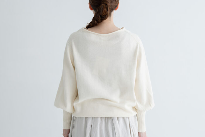 G802 ANTIQUE SLEEVE KNIT PULL OVER milk 3