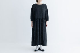 予約 G822 EMBROIDERY DOT LINEN LARTIGUE ONE PIECE 4月末-5月初 2