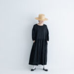 予約 G822 EMBROIDERY DOT LINEN LARTIGUE ONE PIECE 4月末-5月初