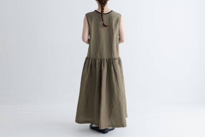 R168 BI-COLOR SLEEVELESS ONE PIECE olive 4