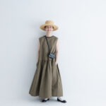 R168 BI-COLOR SLEEVELESS ONE PIECE olive