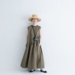 予約 R168 BI-COLOR SLEEVELESS ONE PIECE olive 5月末-6月初
