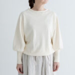 G802 ANTIQUE SLEEVE KNIT PULL OVER milk