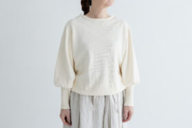 G802 ANTIQUE SLEEVE KNIT PULL OVER milk 1
