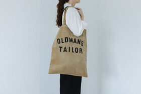 OMT PRINT TOTE BAG coduroy beige 2