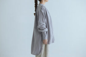 Embroidery Long Blouse silver gray 2