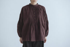 Pintuck Blouse D.brown 1