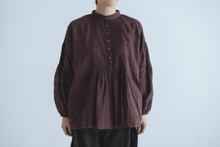 Pintuck Blouse D.brown 1