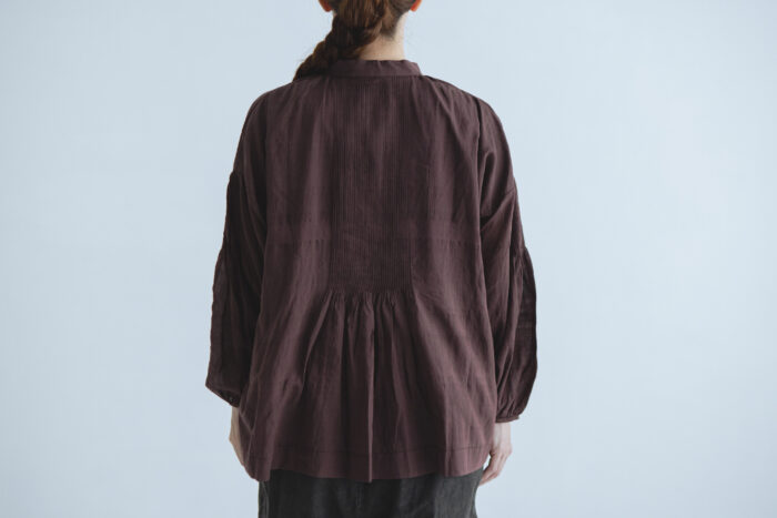 Pintuck Blouse D.brown 3