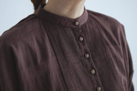 Pintuck Blouse D.brown 4