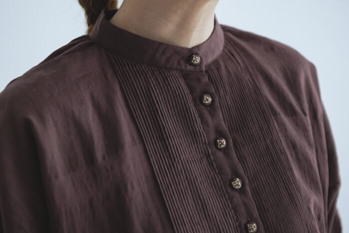 Pintuck Blouse D.brown 4