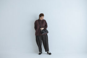 Pintuck Blouse D.brown 6