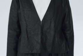 別注 COATING LINEN JAKET ink black 4
