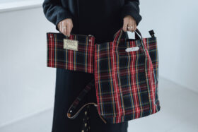 TARTAN CHECK DAY BAG (POUCH付き） 5