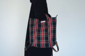 TARTAN CHECK DAY BAG (POUCH付き） 2