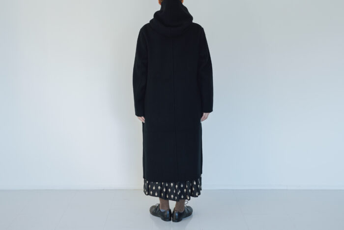 WOOL FELT KNIT HOODIE COAT 3