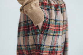 WOOL TARTAN CHECK GUM PANTS 4