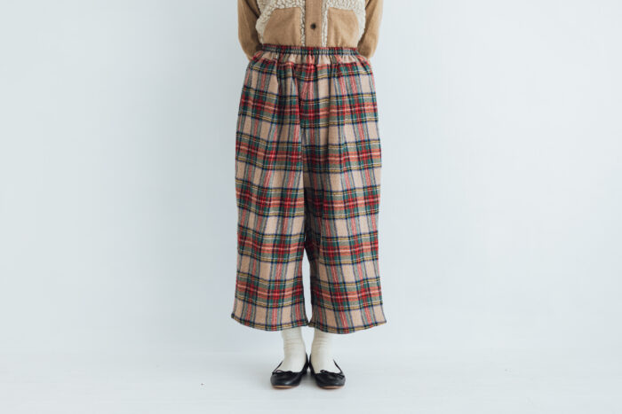 WOOL TARTAN CHECK GUM PANTS 1