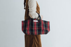 TARTAN CHECK TOTE BAG(S) Black Stewart 1