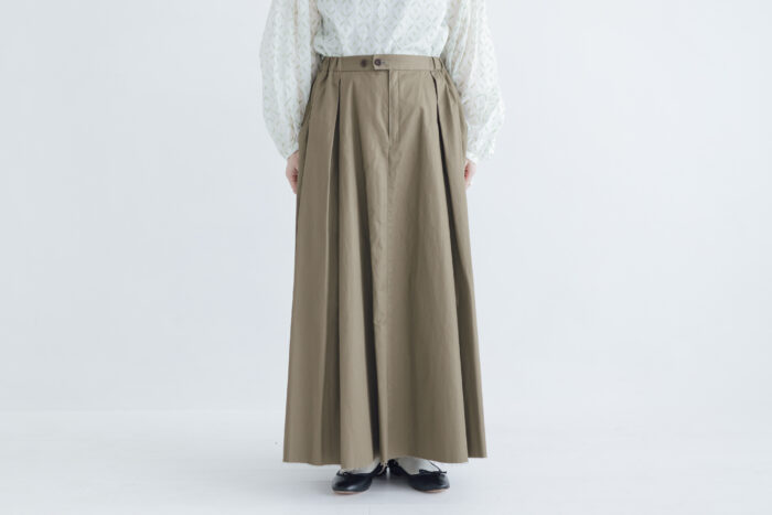 Aline long skirt ivy green 1