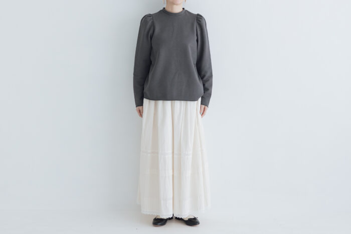 Stand neck puff pullover 3