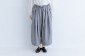 R170 LINEN BAKER WIDE PANTS gray 1