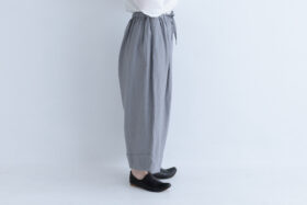 R170 LINEN BAKER WIDE PANTS gray 2