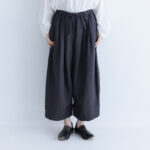 R170 LINEN BAKER WIDE PANTS charcoal