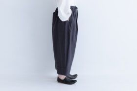 R170 LINEN BAKER WIDE PANTS charcoal 2