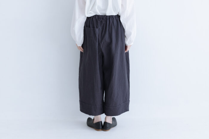 R170 LINEN BAKER WIDE PANTS charcoal 3