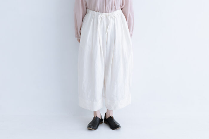 R170 LINEN BAKER WIDE PANTS white 1