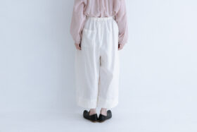 R170 LINEN BAKER WIDE PANTS white 3