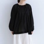 予約 R180 AIRY GATHER PULLOVER black 7月中〜7月末
