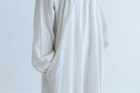 R181 AIRY GATHER ONE PIECE gray 5