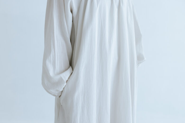 R181 AIRY GATHER ONE PIECE gray 5