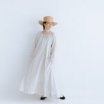 予約 R181 AIRY GATHER ONE PIECE gray 7月中〜7月末