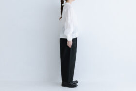G843 2WAY DOUBLE FRILL COLLAR BLOUSE white 2