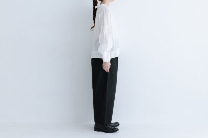 G843 2WAY DOUBLE FRILL COLLAR BLOUSE white 2