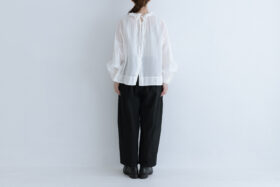 G843 2WAY DOUBLE FRILL COLLAR BLOUSE white 3