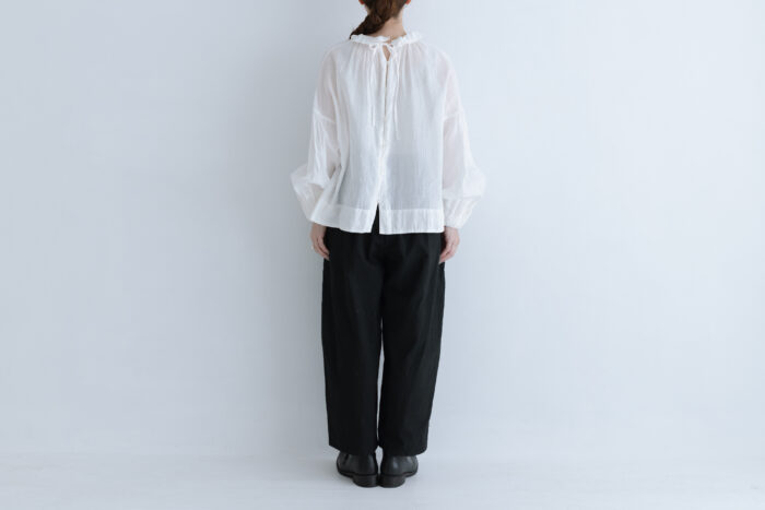 G843 2WAY DOUBLE FRILL COLLAR BLOUSE white 3
