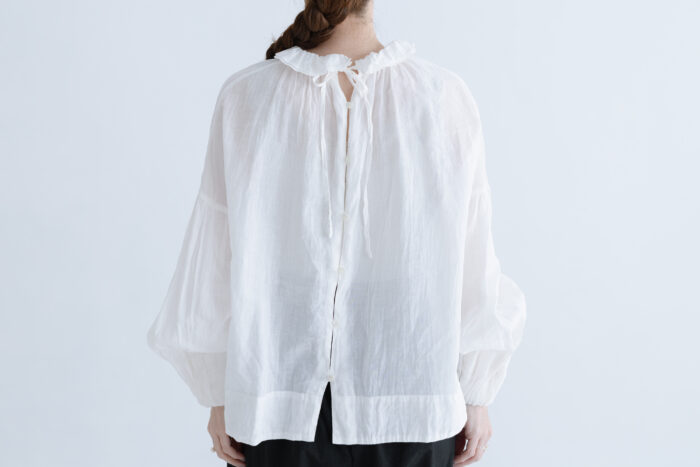 G843 2WAY DOUBLE FRILL COLLAR BLOUSE white 5