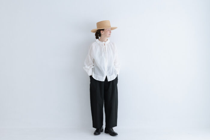 G843 2WAY DOUBLE FRILL COLLAR BLOUSE white 6