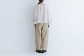 G843 2WAY DOUBLE FRILL COLLAR BLOUSE grayish white 3