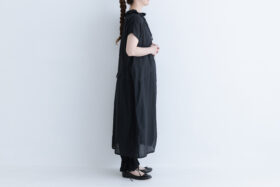 G844 2WAY DOUBLE FRILL COLLAR ONE PIECE black 2