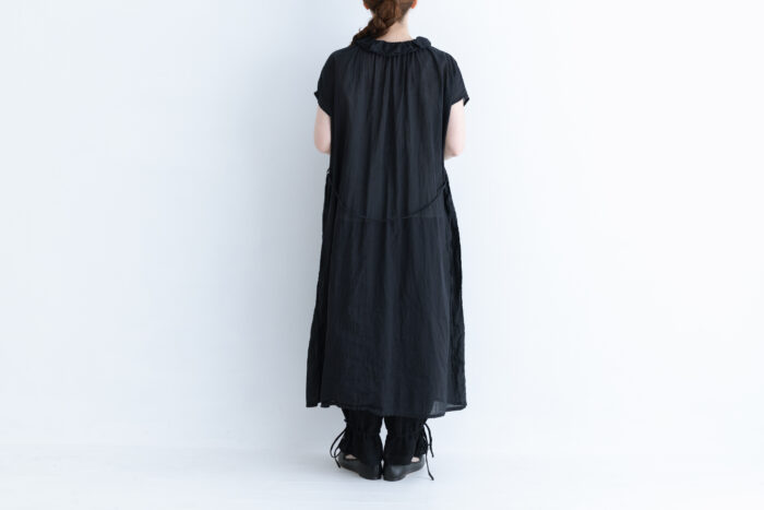 G844 2WAY DOUBLE FRILL COLLAR ONE PIECE black 3