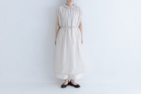 G844 2WAY DOUBLE FRILL COLLAR ONE PIECE grayish white 1