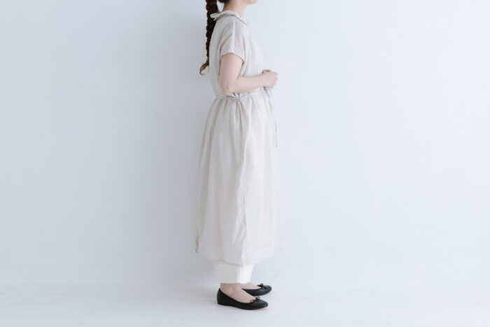 G844 2WAY DOUBLE FRILL COLLAR ONE PIECE grayish white 2