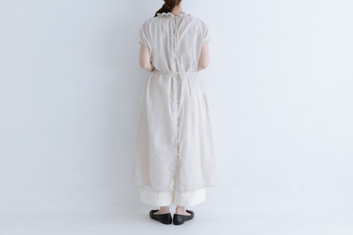 G844 2WAY DOUBLE FRILL COLLAR ONE PIECE grayish white 3