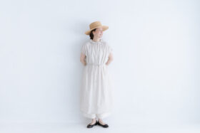 G844 2WAY DOUBLE FRILL COLLAR ONE PIECE grayish white 5